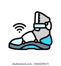 smart shoe wearable color icon vector. smart shoe wearable sign. isolated symbol illustration