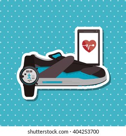 smart shoes design, vector illustration