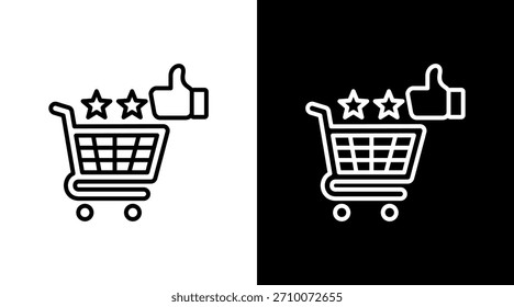 Design de Conjunto de Ícones Brancos da Experiência de Compra Inteligente