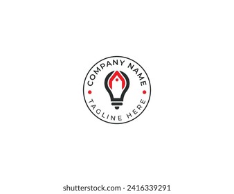 Smart shopping logo design. Light bulb with coupon price tag discount combination