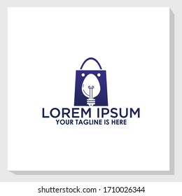 smart shopping logo design template, shopping bag logo template