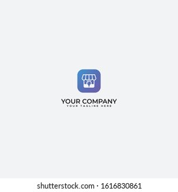 smart shopping logo, smart store logo, light store logo