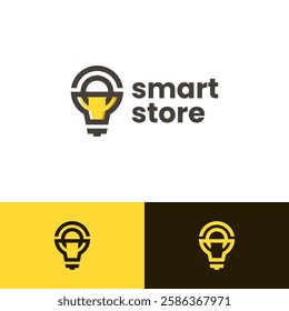 smart shopping vector logo design