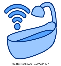 Smart Shower icon represented by Smart Shower Blue style.