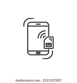 Smart sim icon, vector illustration