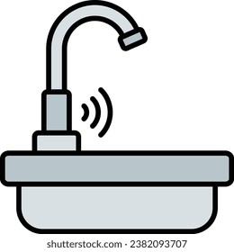 Smart Sink Vektorsymbol. Kann für Druck-, Mobil- und Web-Anwendungen verwendet werden.