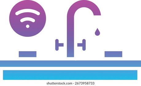 Ícone de vetor do Smart Sink. Pode ser usado para impressão, aplicativos móveis e da Web.