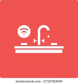 Ícone de vetor do Smart Sink. Pode ser usado para impressão, aplicativos móveis e da Web.