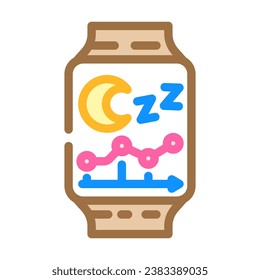 smart sleep tracker home color icon vector. smart sleep tracker home sign. isolated symbol illustration