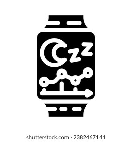 Smart Schlaf Tracker Home Glyph Symbol Vektor. intelligentes Schlaftracker-Heimschild. einzelne Symbolillustration