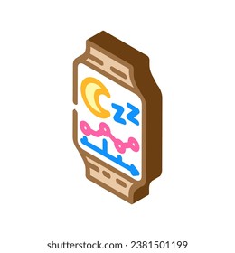 vector de icono isométrico del localizador de sueño inteligente del hogar. señal de inicio del rastreador de sueño inteligente. ilustración de símbolo aislado