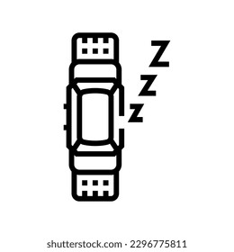 smart sleep tracker home line icon vector. smart sleep tracker home sign. isolated contour symbol black illustration