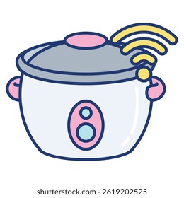 Ícone Smart Slow Cooker representado pelo estilo automático Slow Cooker Lineal Color.