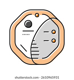 smart smoke detector home color icon vector. smart smoke detector home sign. isolated symbol illustration