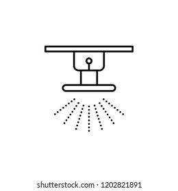Smart smoke detector icon. Element of smart house icon for mobile concept and web apps. Thin line Smart smoke detector icon can be used for web and mobile