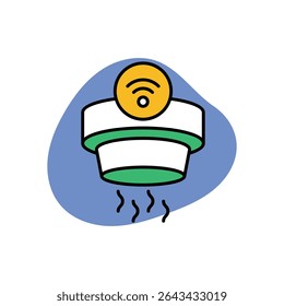 Smart Smoke Detector Icon vector stock illustration