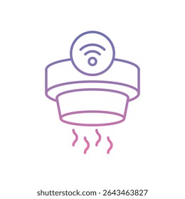 Smart Smoke Detector Icon vector stock illustration