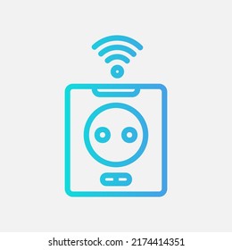 Smart socket icon in gradient style about smart home, use for website mobile app presentation