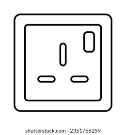 Smart Socket Icon In Outline Style