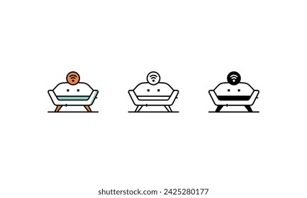 Smart Sofa icons vector strock illustration