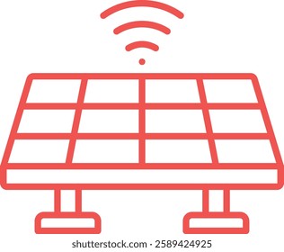 Smart Solar Panel vector icon. Can be used for printing, mobile and web applications.