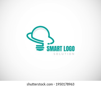 smart solution logo gear logo smart idea creative design line vector