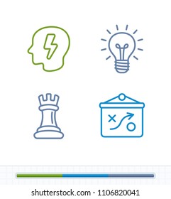 Smart Solutions - Contrast Stroke Icons. A set of 4 professional, pixel-aligned icons.
