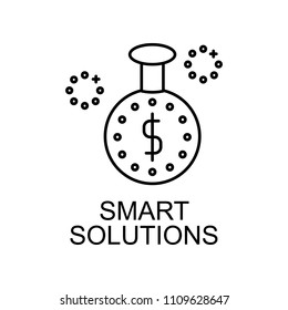 smart solutions outline icon. Element of finance icon for mobile concept and web apps. Thin line smart solutions outline icon can be used for web and mobile. Premium icon on white background