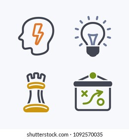Smart Solutions - Pastel Imprint Icons. A set of 4 professional, pixel-aligned icons.
