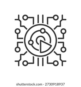 Smart Sonar Icon - Radar Technology Icon
