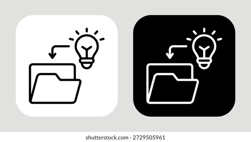 Icono de clasificación inteligente en estilo de línea blanca y negra