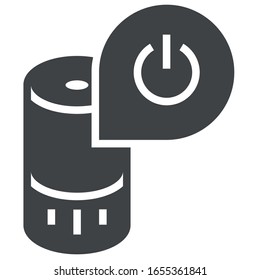 smart speaker and button icon on white background