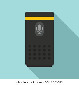 Smart Speaker Control Icon. Flat Illustration Of Smart Speaker Control Vector Icon For Web Design