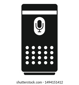 Smart speaker control icon. Simple illustration of smart speaker control vector icon for web design isolated on white background