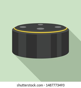 Smart speaker device icon. Flat illustration of smart speaker device vector icon for web design