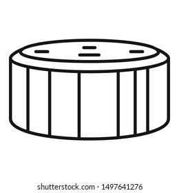 Smart speaker device icon. Outline smart speaker device vector icon for web design isolated on white background