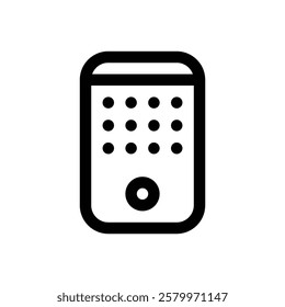 Smart speaker. Editable stroke vector icon.
