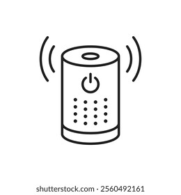 Smart speaker icon Black and white logo