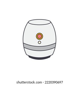 Smart speaker icon in color, isolated on white background 