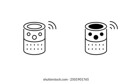 Smart Speaker icon design with white background stock illustration