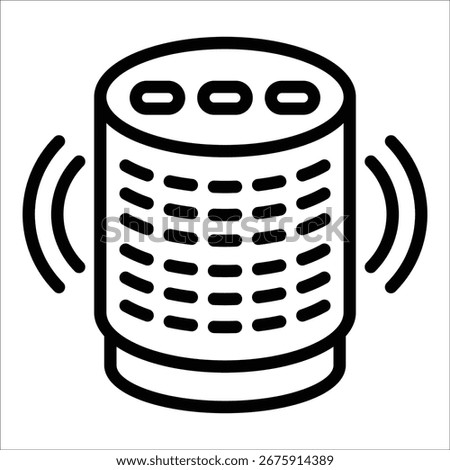 Smart Speaker Icon Element For Design
