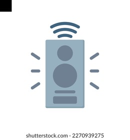 vector de estilo plano de icono de altavoz inteligente