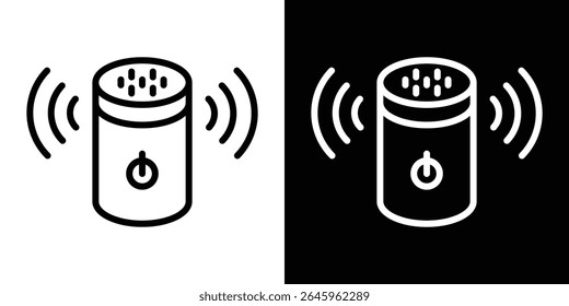 Ícone de alto-falante inteligente Vetor de logotipo de estilo plano. perfeito para designs de interface de usuário
