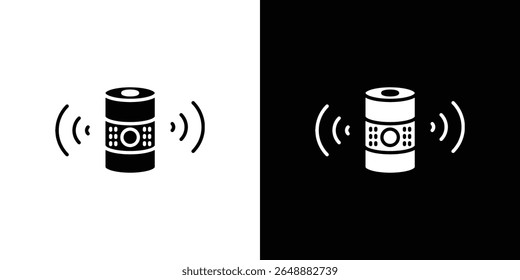 Icono de altavoz inteligente de un Vector de estilo plano