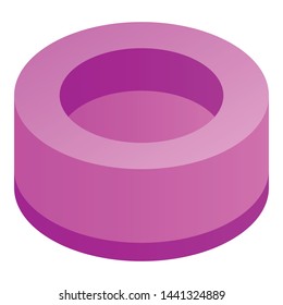 Smart speaker icon. Isometric of smart speaker vector icon for web design isolated on white background