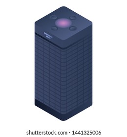 Smart speaker icon. Isometric of smart speaker vector icon for web design isolated on white background