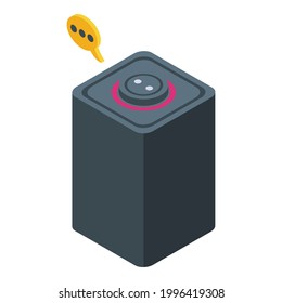 Smart speaker icon. Isometric of Smart speaker vector icon for web design isolated on white background