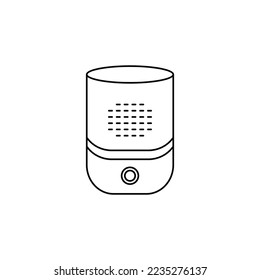 Smart speaker icon in line style icon, isolated on white background