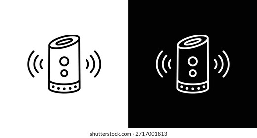 Icono de altavoz inteligente - Estilo de línea. diseño de Plantilla de símbolos