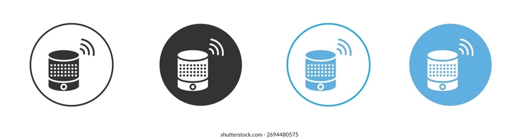 Conjunto de diseño de Plantilla de logotipo de icono de altavoz inteligente